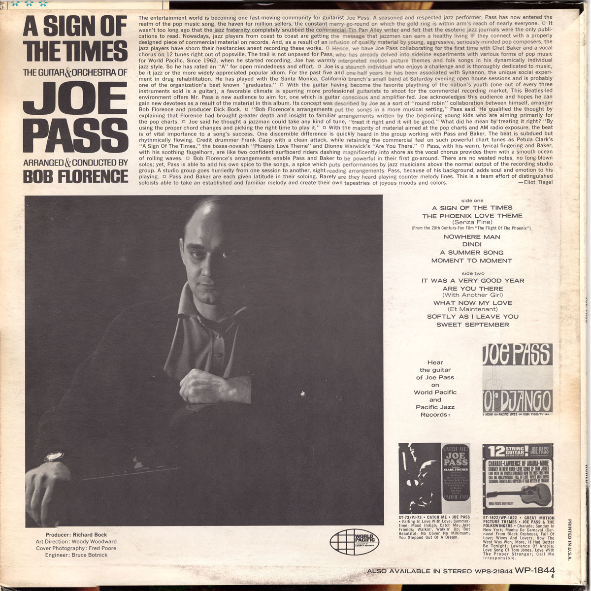 Joe Pass - A Sign Of The Times - Back cover